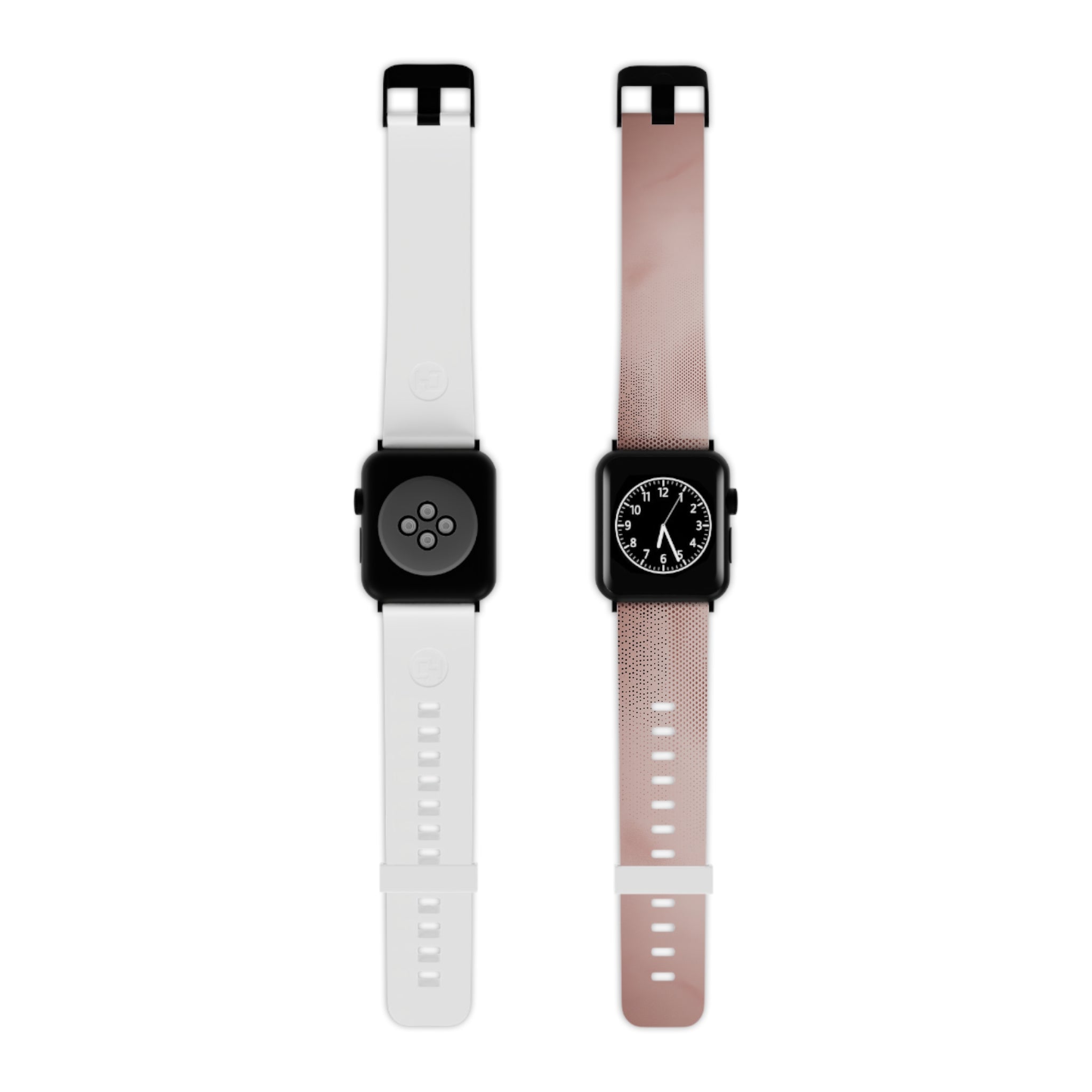 Stylish Apple Watch Band - Modern Pink & White Design