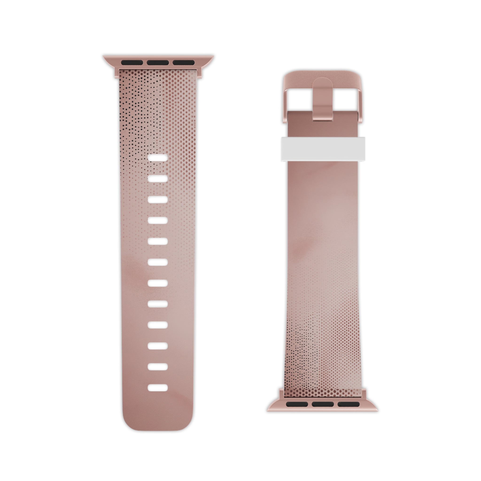 Stylish Apple Watch Band - Modern Pink & White Design