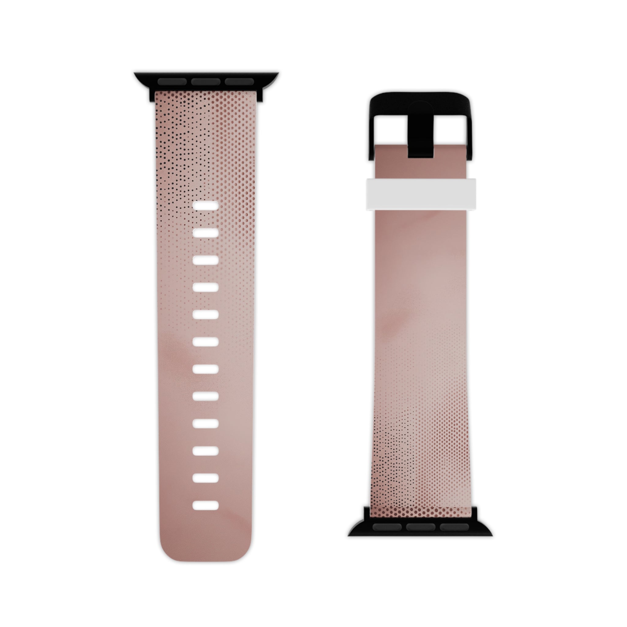 Stylish Apple Watch Band - Modern Pink & White Design