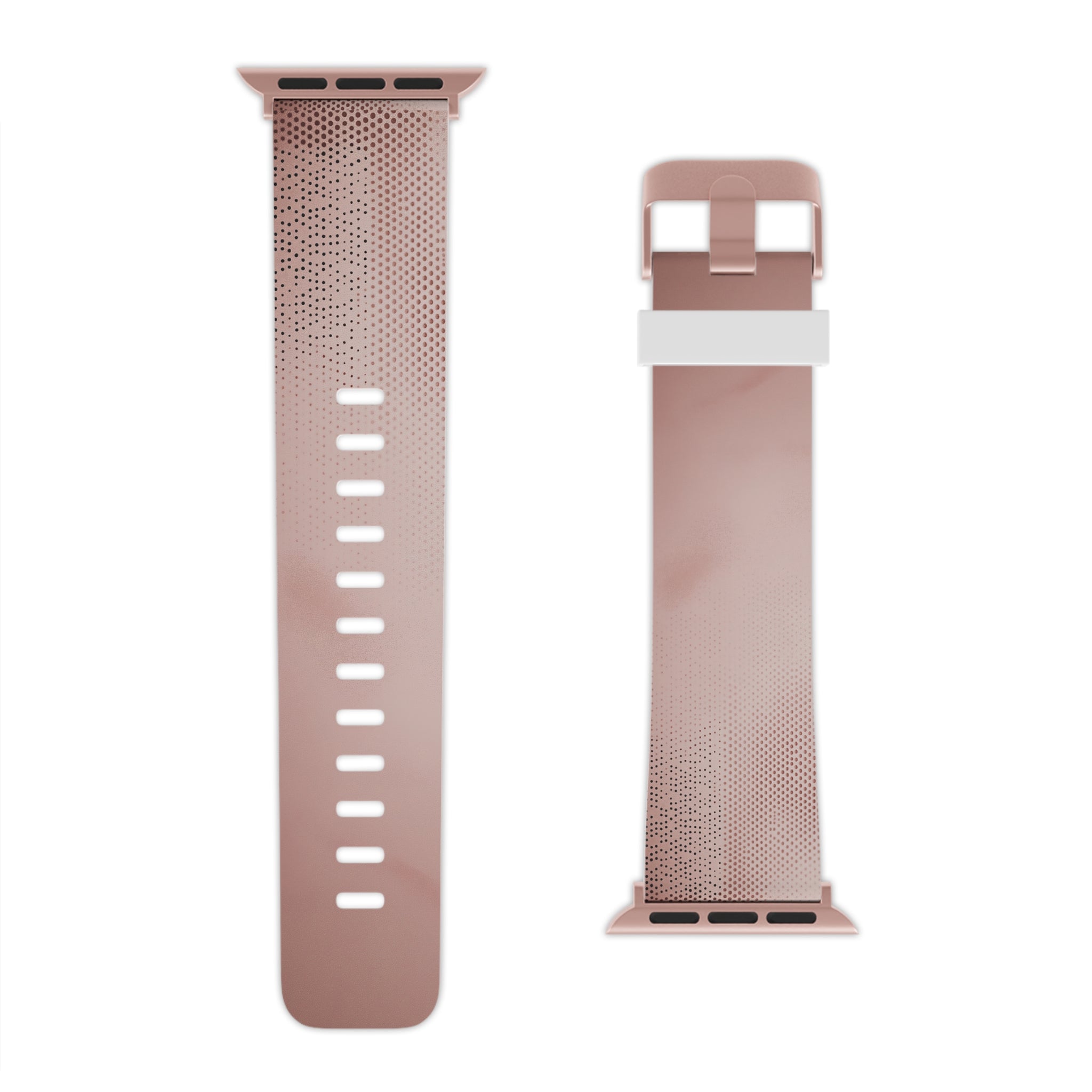 Stylish Apple Watch Band - Modern Pink & White Design