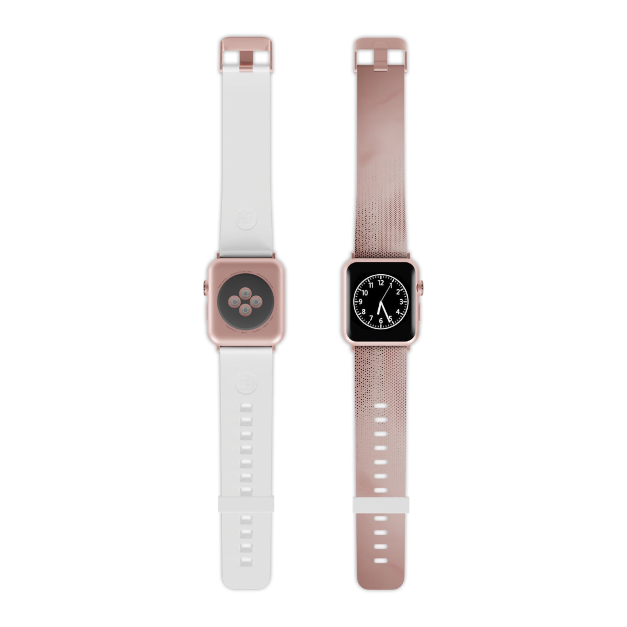 Stylish Apple Watch Band - Modern Pink & White Design