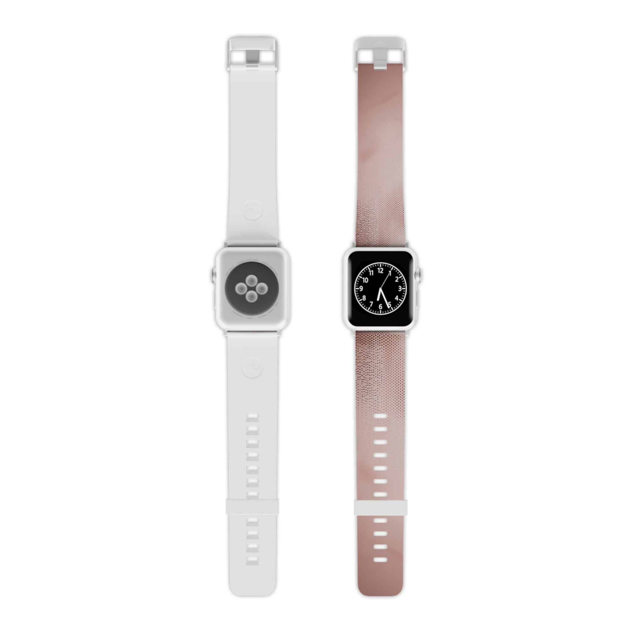 Stylish Apple Watch Band - Modern Pink & White Design