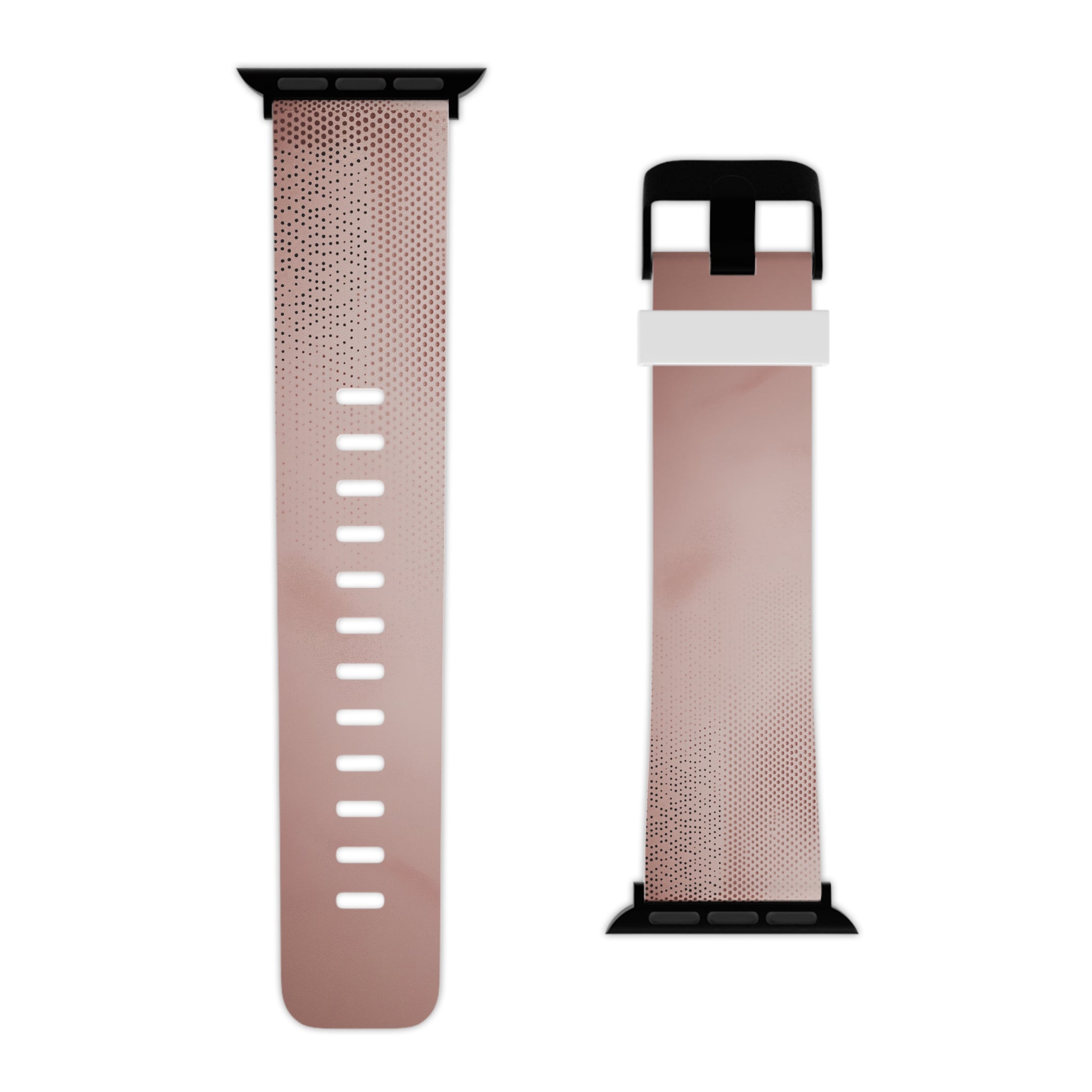 Stylish Apple Watch Band - Modern Pink & White Design