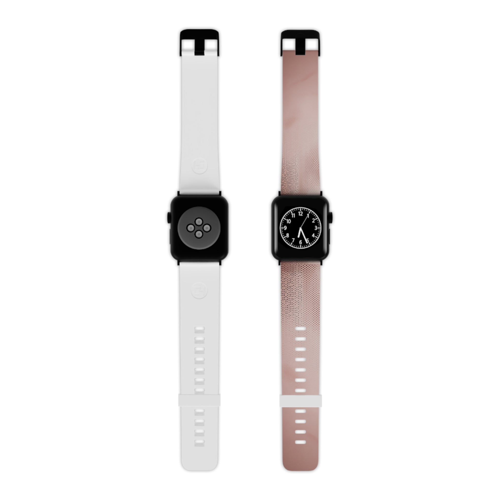 Stylish Apple Watch Band - Modern Pink & White Design