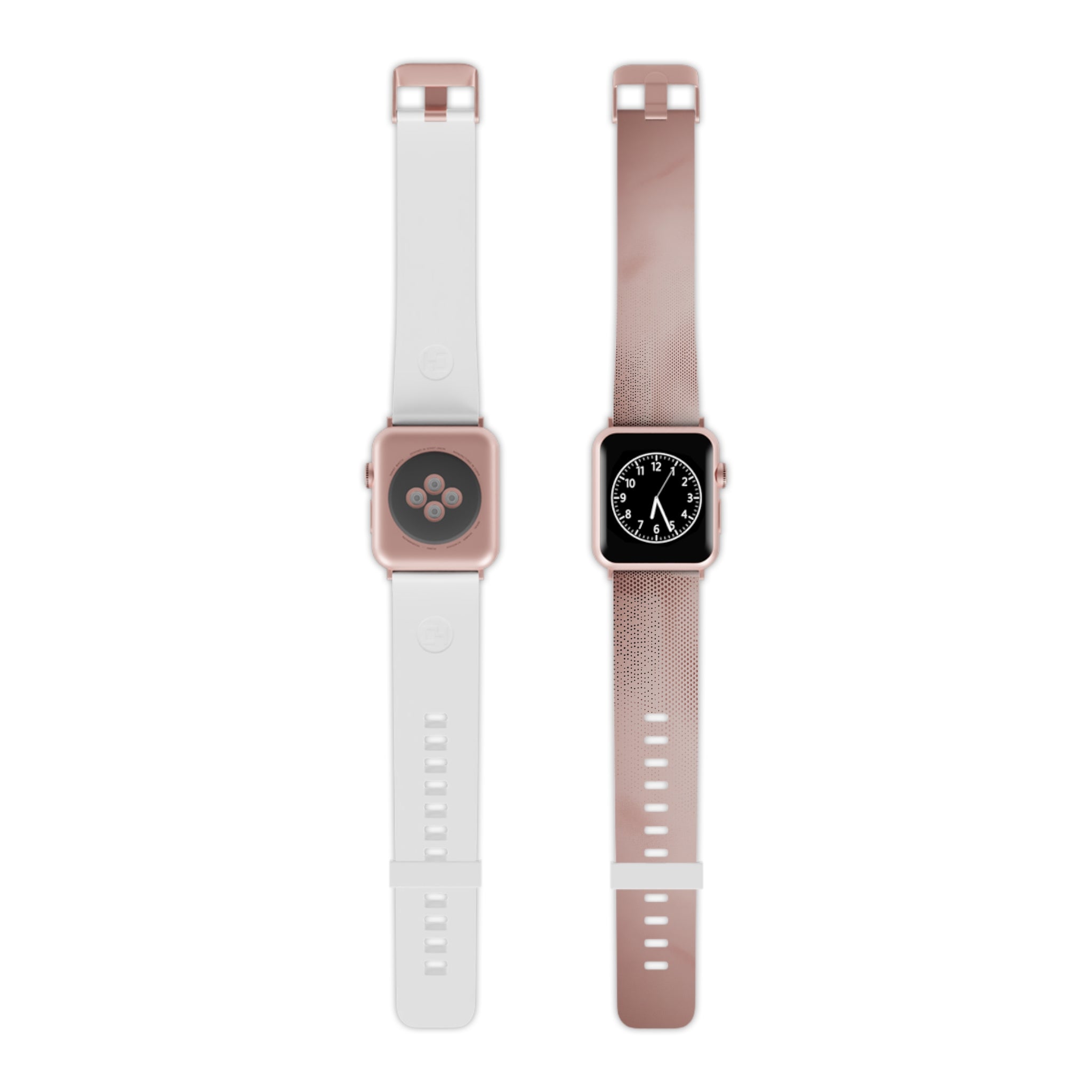 Stylish Apple Watch Band - Modern Pink & White Design