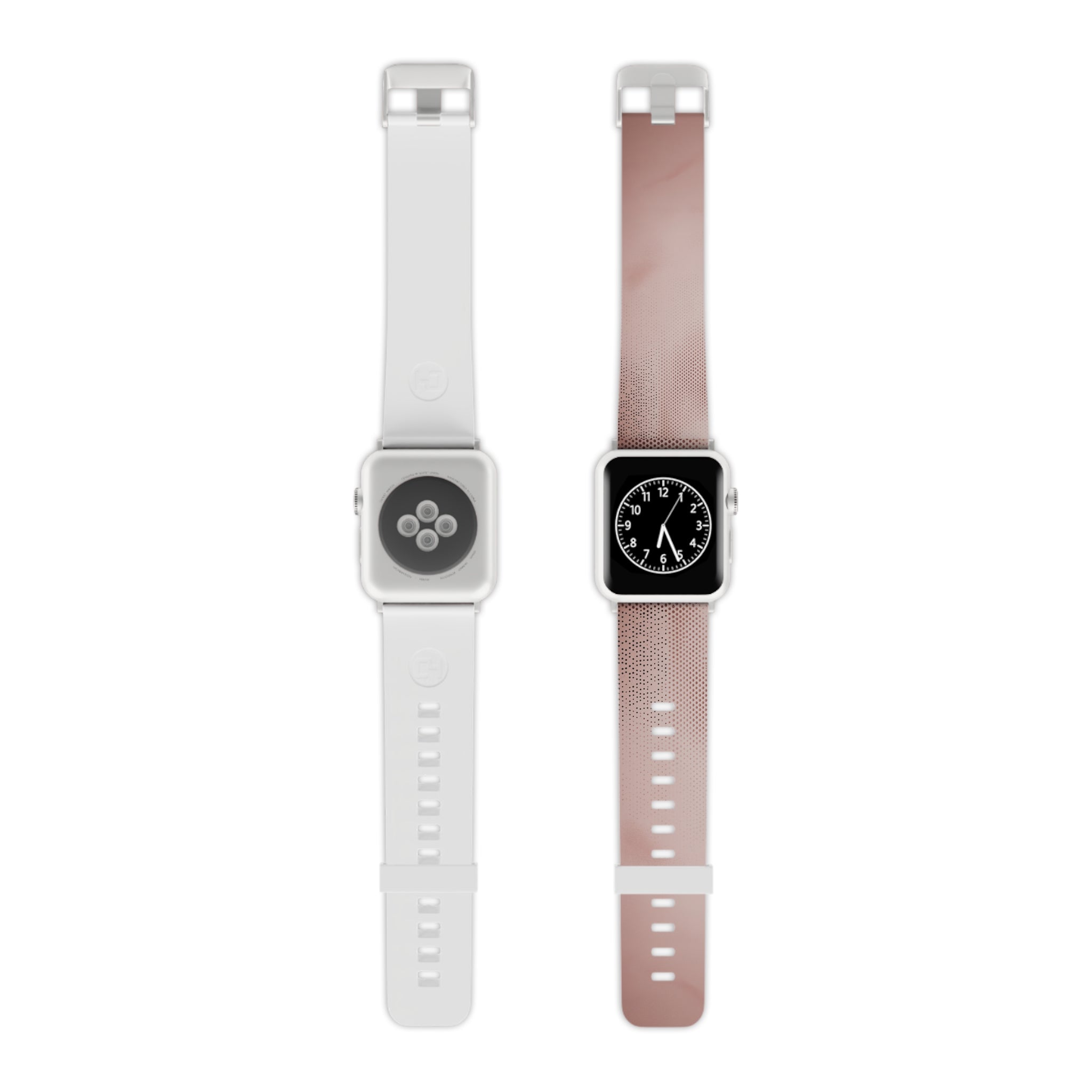 Stylish Apple Watch Band - Modern Pink & White Design