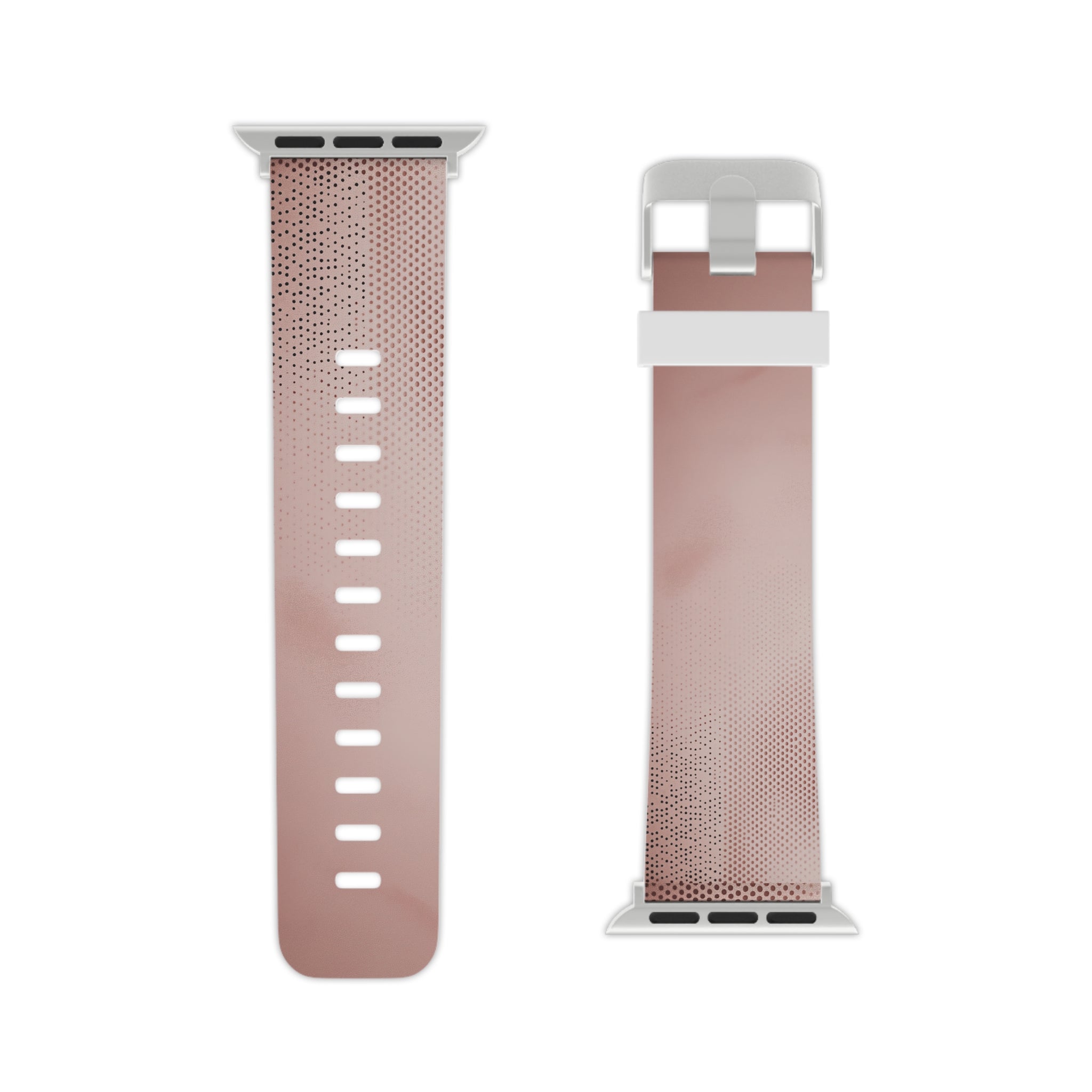 Stylish Apple Watch Band - Modern Pink & White Design