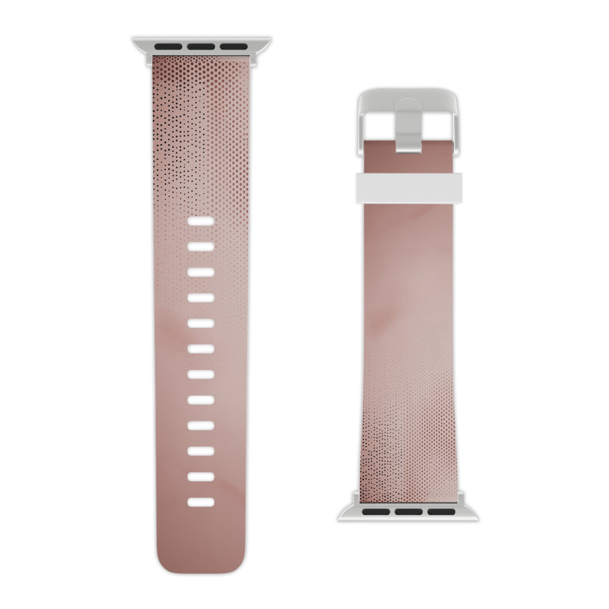 Stylish Apple Watch Band - Modern Pink & White Design
